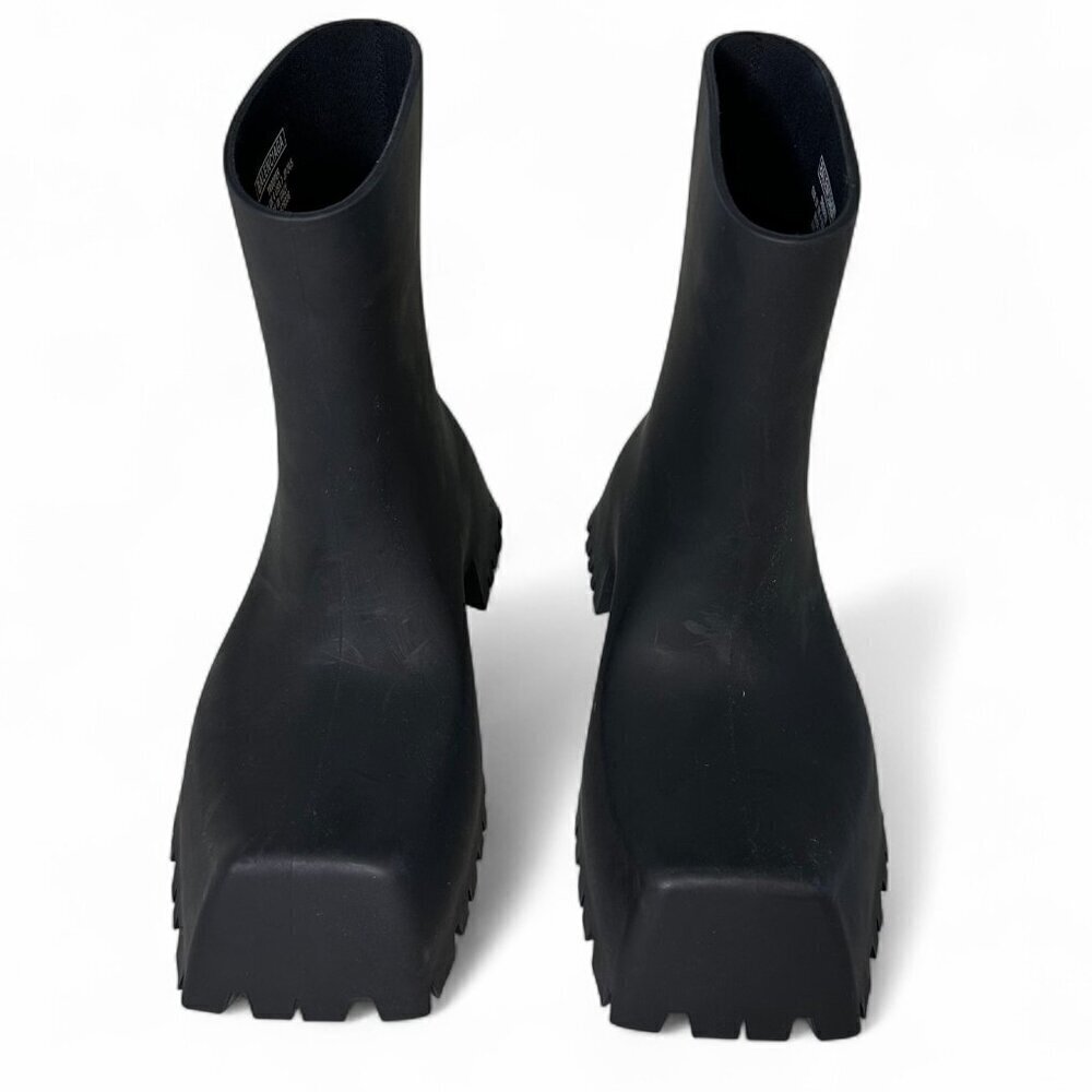 Balenciaga Women's Trooper Rubber Ankle Bootie Black EU 37, US 7 - Picture 3 of 15